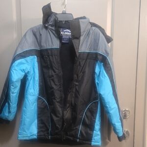 Kids' Black and Blue Puffer Jacket